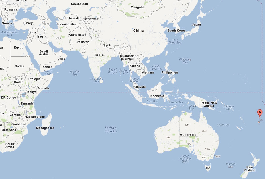 map of fiji island world
